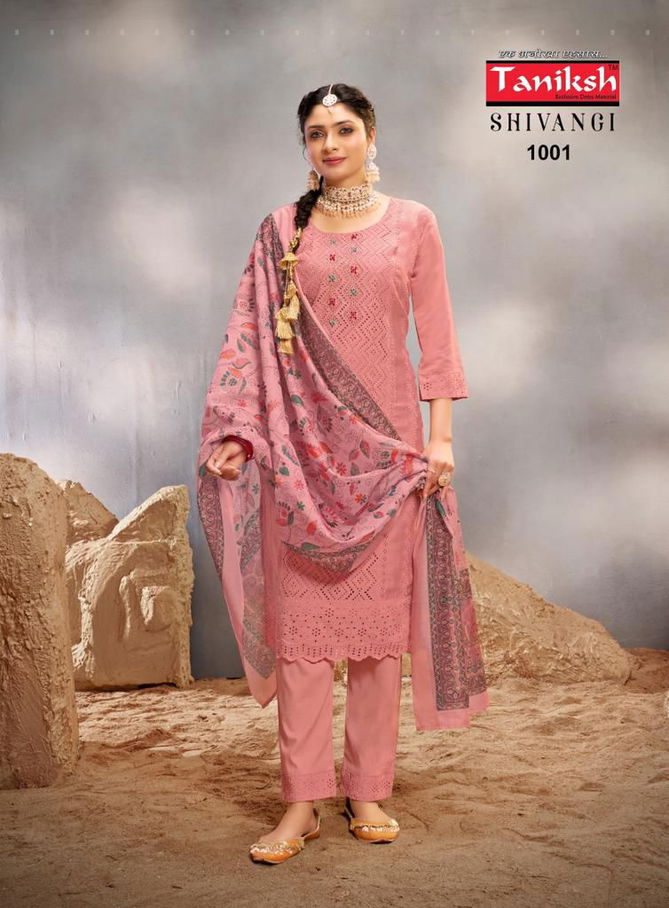 Shivangi Vol 1 By Taniksh Chifli Work Muslin Readymade Suits Wholesale Shop In Surat